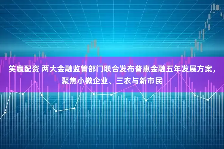 笑赢配资 两大金融监管部门联合发布普惠金融五年发展方案，聚焦小微企业、三农与新市民
